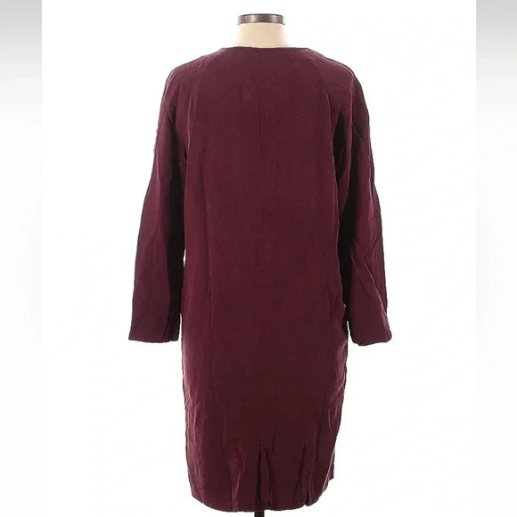 Vintage Patrick Collection 100% Silk Burgundy Button Down Sweater Dress Size 8 - Picture 2 of 2